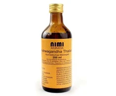 Masažo aliejus Ashwagandha Thailam, Nimi Ayurveda, 200ml
