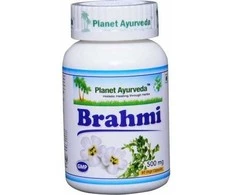 Ayumi Naturals Mėlynžiedė taškuonė Brahmi, ekologiška, Planet Ayurveda, 60 kapsulių