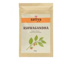 Migdomosios vitanijos Ashwagandha milteliai, ekologiški, Sattva Ayurveda, 100g