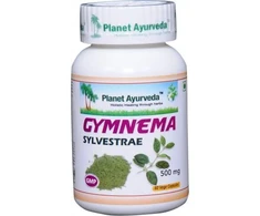 Ayumi Naturals Miškinė pokštenė Gymnema Sylvestrae, ekologiška, Planet Ayurveda, 60 kapsulių