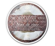 Natūralus cukraus kūno šveitiklis Kokosas, Saules Fabrika, 250g