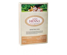 Pagaminta Indijoje pagal Elfam Herbalshop SIA, Latvija užsakymą Natūralūs šviesiai rudi plaukų dažai šviesiai rudas, Indian Henna, 100g