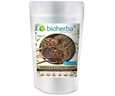 Grandininis pjūklas Omega 3-6-9 super mišinio milteliai, Bioherba, 150g