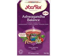 Prieskoninė vaisinė arbata Ashwagandha Balance, Yogi Tea, 17 pakelių