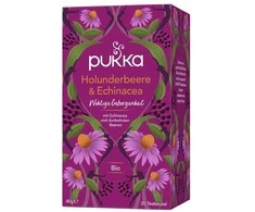 Pukka Herbs Šeivamedžių uogų ir ežiuolės arbata Echinacea, Pukka, 20 pakelių