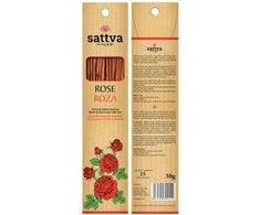 Rožių kvapo smilkalų lazdelės Rose, Sattva Ayurveda, 15 vnt.