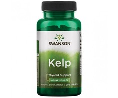 Rusvieji jūrų dumbliai Kelp, Swanson, 225mg, 250 tablečių