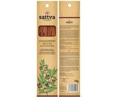 Santalo kvapo smilkalų lazdelės Sandalwood, Sattva Ayurveda, 15 vnt.