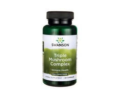 Trijų grybų kompleksas Triple Mushroom, Swanson, 600mg, 60 kapsulių