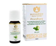 Eterinis ajurvedinių vaistažolių ir mėtų aliejus Prandhara, Maharishi Ayurveda, 10 ml