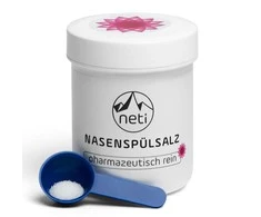 Nosies valymo procedūrai Neti Pot skirta valyta druska, 70 g