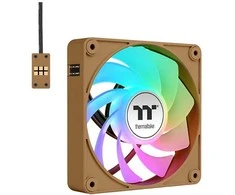 140 mm „Thermaltake CT140 EX Reverse ARGB Sync“ kompiuterio aušinimo ventiliatorius, žvyro ir smėlio spalvos, 3 vnt.
