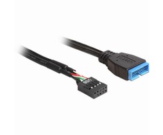Kabelis Delock USB2.0 moteriškas>USB3.0 vyriškas