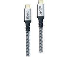 Kabelis USB 2GO USB-C - USB-C 1.2 m Sidabrinė (797512)