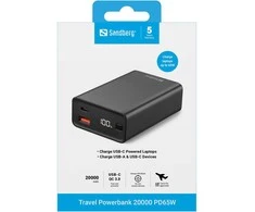 Sandberg Travel Powerbank 20000 PD65W