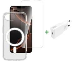 Dėklas „4smarts 3in1 Premium“ pradedančiųjų rinkinys, skirtas „Apple iPhone 16e“