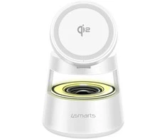 4smarts 541535 kroviklis įrenginiams przenośnych Ausinių rinkinys, Išmanusis telefonas, Išmanusis laikrodis Baltas USB Bezprzewodowe ładowanie Wewnętrzna, Zewnętrzna