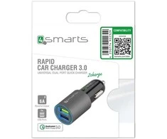 4Smarts automobilinis įkroviklis Rapid 30W su greitu įkrovimu, matinis pilkas