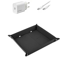4smarts 541637, Vidinis, AC, 12 V, Belaidis įkrovimas, 1,5 m, Juoda