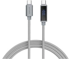 4smarts USB-C kabelis DigitCord 100W 1,5m, pilkas