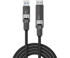 4smarts ComboCord USB4 HDMI 240W 1.5m juodas kabelis