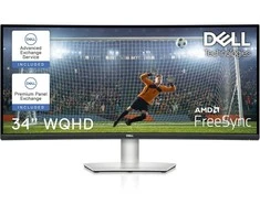 Monitorius Dell USB-C S3423DWC, 34Inch/Curved/ 3440 x 1440/ LED LCD/ VA/ 4ms/ 100Hz/300cd/m²,USB-C/ DP/ USB-A/HDMI, Audio Out, AMD FreeSync