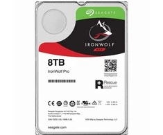„SEAGATE NAS HDD 8TB IronWolf 7200rpm 6Gb/s SATA 256MB cache 8,9cm 3,5inch 24x7“ skirtas NAS ir RAID Rackmount sistemoms, juodos spalvos