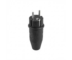 ABL 100000039 Original Stecker. SCHUKO &amp; fr-be. Gummi (TPE). juodas. IP44. Typ