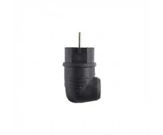 ABL 100000040 Original Winkelstecker, SCHUKO &amp; fr-be, Gummi (TPE), juodas, IP44