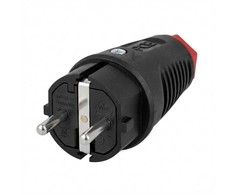 ABL Expert Schuko-Stecker 100000043 (TPE) juodas sv IP44 3x2,5 (100000043)