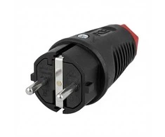 ABL Expert Schuko-Stecker 100000043 (TPE) juodas sv IP44 3x2,5 (100000043)