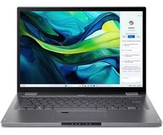 Nešiojamas kompiuteris „Acer Aspire Spin 14“ (ASP14-52MTN-75Q5) 14,0 colių įstrižainės WUXGA ekranas, IPS ekranas, „Intel Ultra 7-155“ (11 colių įstrižainė), 16 GB RAM, 1 TB SSD, „Windows 11“ operacinė sistema.