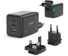 Acer | 100W GaN charger, 2x USB-C + 1x USB-A jungtys