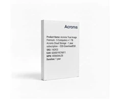 Acronis True Image Premium - 5 Computers + 1 TB Acronis Cloud Storage - 1 year subscription - ESD-Download