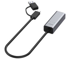 ALLNET USB 3.0 Typ-C&amp;A Ethernet Adapteris 2.5 Multi-Gigabit LAN ALL-NC-2.5G-USBC/A *ALLTRAVEL*