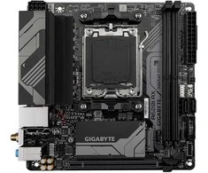 Pagrindinė plokštė Gigabyte Gigabaitas | A620I AX 1.0 | Procesorių šeima AMD | Procesoriaus lizdas AM5 | DDR5 DIMM | Palaikomos standžiojo disko sąsajos SATA, M.2 | SATA jungčių skaičius 2