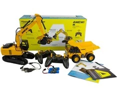 Rinkinys 2w1 Amewi Kipper &amp; Kettenbagger 1:24 RTR 6+
