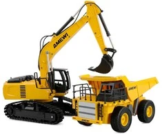 Rinkinys 2w1 Amewi Kipper &amp; Kettenbagger 1:24 RTR 6+