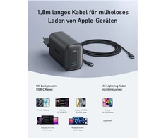 ANKER Nano Charger 100W w c-c cable juodas