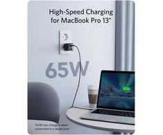 Anker 65W USB-C sieninis kroviklis, 3 jungtys, kompaktiškas GaN II maitinimo šaltinis, A2667311