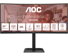 Monitorius AOC CU34E4CV | 120Hz | UWQHD | VA | 34''