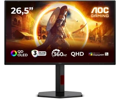 Žaidimų monitorius AOC Q27G4SDR, 26.5" QHD (2560x1440) QD-OLED, 360Hz, 0.03ms, HDR True Black 400, HDMI 2.1