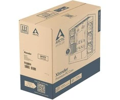 „Arctic Xtender“ (Baltas) skaidrus langas su vertikaliu GPU laikikliu