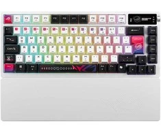 ASUS ROG Azoth X Gaming-klaviatūra, 75%, Hot-Swap, OLED-Ekranas, Tri-Mode - Stellar-Design