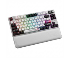 ASUS ROG Azoth X Gaming-klaviatūra, 75%, Hot-Swap, OLED-Ekranas, Tri-Mode, CH - baltas