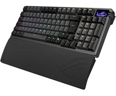ASUS ROG Azoth 96 HE cablelose Gaming-klaviatūra, 8.000Hz, Ekranas, RGB - ROG HFX V2 Magnet-Switches, ISO, juodas