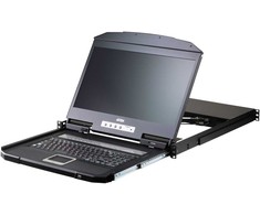 Konsolė KVM Aten Przełącznik KVM ATEN CL3116NX, 18,5 TFT, VGA, PS/2-USB, 16 portów, układ FR