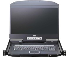 KVM konsolė Aten, KVM jungiklis ATEN CL3116NX, 18,5" TFT, VGA, PS/2-USB, 16 prievadų, FR tipo