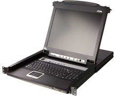 „Aten“ komutatorius CL5708MW LCD KVM komutatorius, 43 cm pločio, USB-PS/2, VGA, 8 prievadai, JK išdėstymas