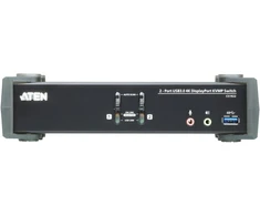 Aten International Co KVM Desktop Switch 2-Port USB 3.1 Gen 1 4K DisplayPort 1.2 KVMP™ Switch with Audio (KVM cables included) ATEN